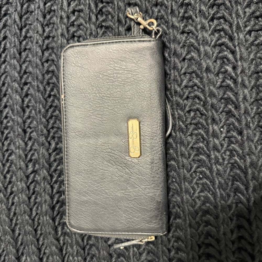 Black Jessica Simpson Wallet with Gold Accent